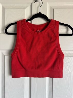 Red Cropped Tank Top